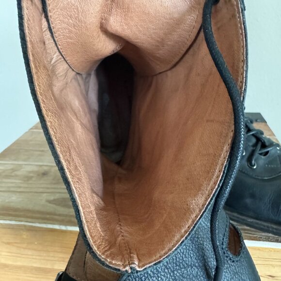 Jeffrey Campbell X Free People Vega Black Metal Toe Cap Flat Combat Boot Size 8 - Picture 11 of 16